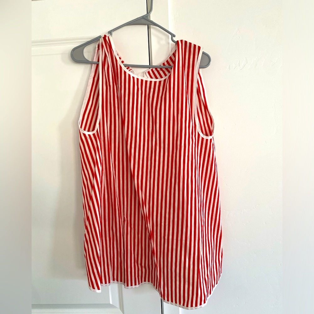 vintage mod 1950's 1960's red candy stripe canning apron